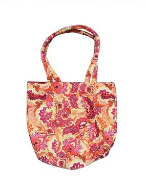 World Vision Paisley Tote Bag in Pink & Orange